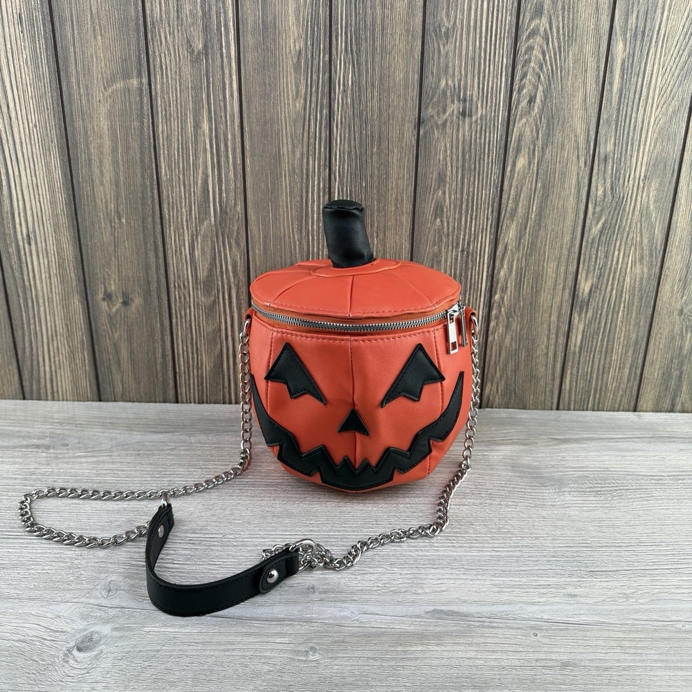 Halloween Jack O Lantern Pumpkin Crossbody Bag